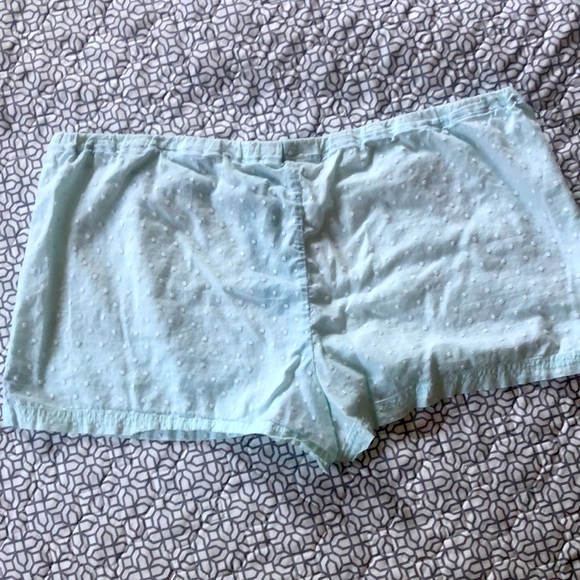 Sarah Jessica Parker PJ Shorts XL Cotton Mint Green with White Swiss Dots - Picture 3 of 3